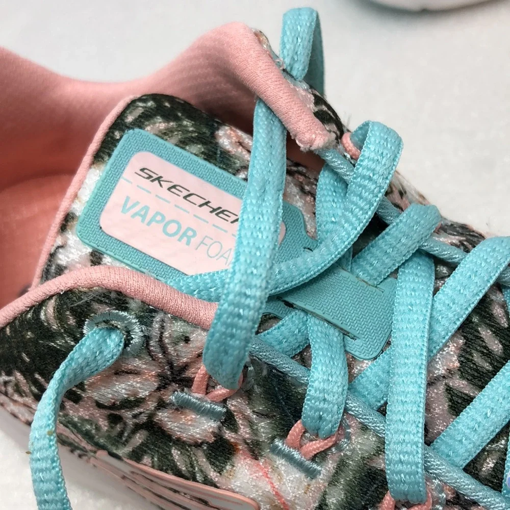 Skechers Sneakers Vapor Foam Floral Spring Bouquet Pink Multi Size 5.5 - Picture 11 of 13